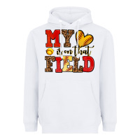 White my heart is on that field softball Heavyweight Hoodie - AdoDesignShop
