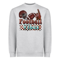 Heather Grey football vibes Heavyweight Sweatshirt - BarkalooDesign