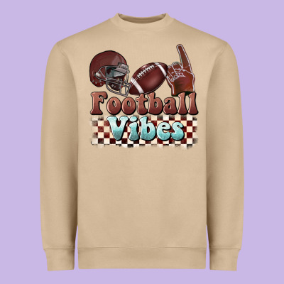 Football Vibes Heavyweight Sweatshirt Designed By Barkaloodesign