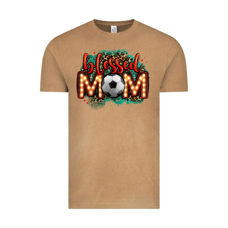 Blessed Soccer Mom Lightbulb Letters Vintage Tee by OliviaCreatesArt | Teevron