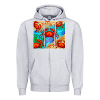 Heather Grey crab Zipper Hoodie - BarkalooDesign