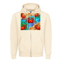 Sandshell crab Zipper Hoodie - BarkalooDesign