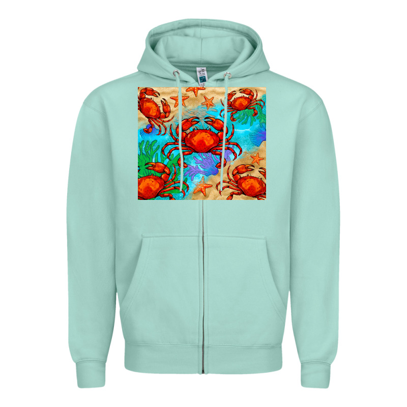 Crab Zipper Hoodie by BarkalooDesign | Teevron