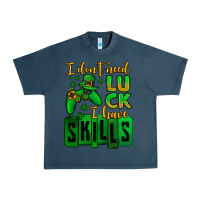 Midnight Navy St. Patrick's I don't need luck i have skills Urban Heavy Tee - OliviaCreatesArt