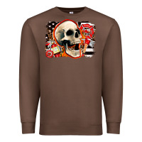 Chestnut firefighter skull Premium Sweatshirt - AdoDesignShop