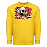 Lemon firefighter skull Premium Sweatshirt - AdoDesignShop