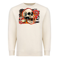 Sandshell firefighter skull Premium Sweatshirt - AdoDesignShop