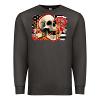 Smoke firefighter skull Premium Sweatshirt - AdoDesignShop