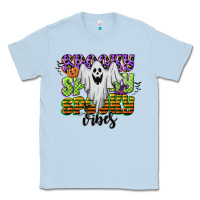 Dusty Blue spooky spooky spooky vibes Classic Tee - CowGirlArtShop