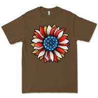 Cacao Patriotic Sunflower Premium Tee - Jasminsmagicworld