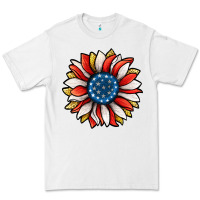 White Patriotic Sunflower Premium Tee - Jasminsmagicworld