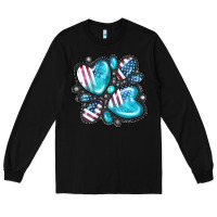 Black American gemstone Long Sleeve Tee - FaDigitalArtStudio