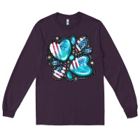 Plum American gemstone Long Sleeve Tee - FaDigitalArtStudio