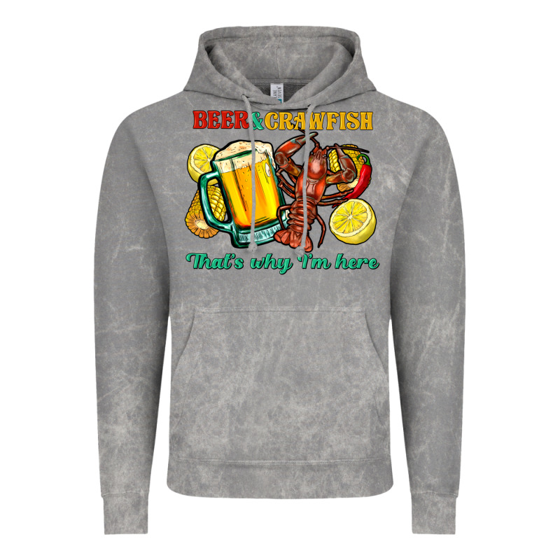 Beer&crawfish That's Why I'm Here Vintage Hoodie by FaDigitalArtStudio | Teevron