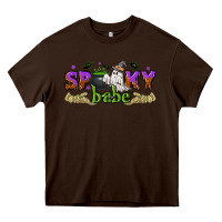 Chocolate Brown spooky babe halloween Heavy Core Tee - NancyCooperArtShop
