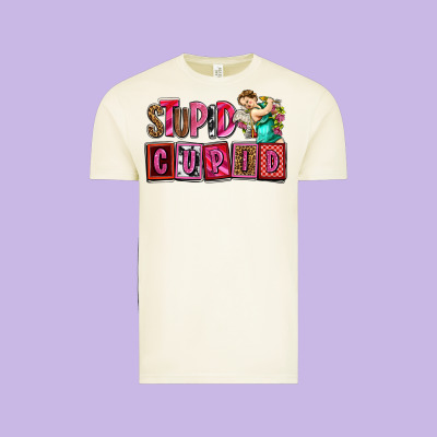 Stupid Cupid With Cupid Olivia Vintage Tee Designed By Oliviacreatesart