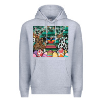 Heather Grey easter Premium Hoodie - CowhideDigitalArt