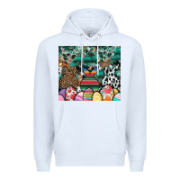 White easter Premium Hoodie - CowhideDigitalArt