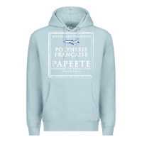 Blue Mist papeete tahiti passport stamp vacation travel t shirt Premium Hoodie - maiPhamDesign