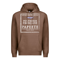 Chestnut papeete tahiti passport stamp vacation travel t shirt Premium Hoodie - maiPhamDesign