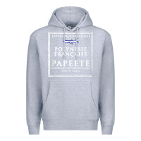 Heather Grey papeete tahiti passport stamp vacation travel t shirt Premium Hoodie - maiPhamDesign