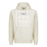 Oatmeal Heather papeete tahiti passport stamp vacation travel t shirt Premium Hoodie - maiPhamDesign
