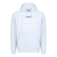 White papeete tahiti passport stamp vacation travel t shirt Premium Hoodie - maiPhamDesign