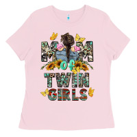Bubblegum Pink mom of twin girls mother's day Ladies Tee - CowGirlArtShop