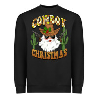 Black cowboy christmas santa Heavyweight Sweatshirt - BarkalooDesign