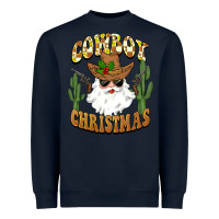 Navy cowboy christmas santa Heavyweight Sweatshirt - BarkalooDesign