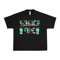 Black Summer Time Cowhide Serape Urban Heavy Tee - CowCowDesign
