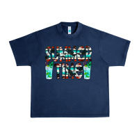 Navy Summer Time Cowhide Serape Urban Heavy Tee - CowCowDesign