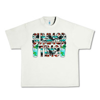 Pistachio Summer Time Cowhide Serape Urban Heavy Tee - CowCowDesign