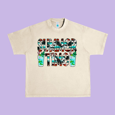 Summer Time Cowhide Serape Urban Heavy Tee Designed By Cowcowdesign