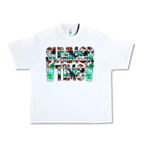 White Summer Time Cowhide Serape Urban Heavy Tee - CowCowDesign