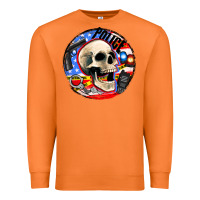 Carrot police skull and police equipment Premium Sweatshirt - AdoDesignShop