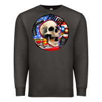 Smoke police skull and police equipment Premium Sweatshirt - AdoDesignShop