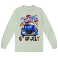 Matcha Western Fourth Of July Truck Long Sleeve Tee - FaDigitalArtStudio