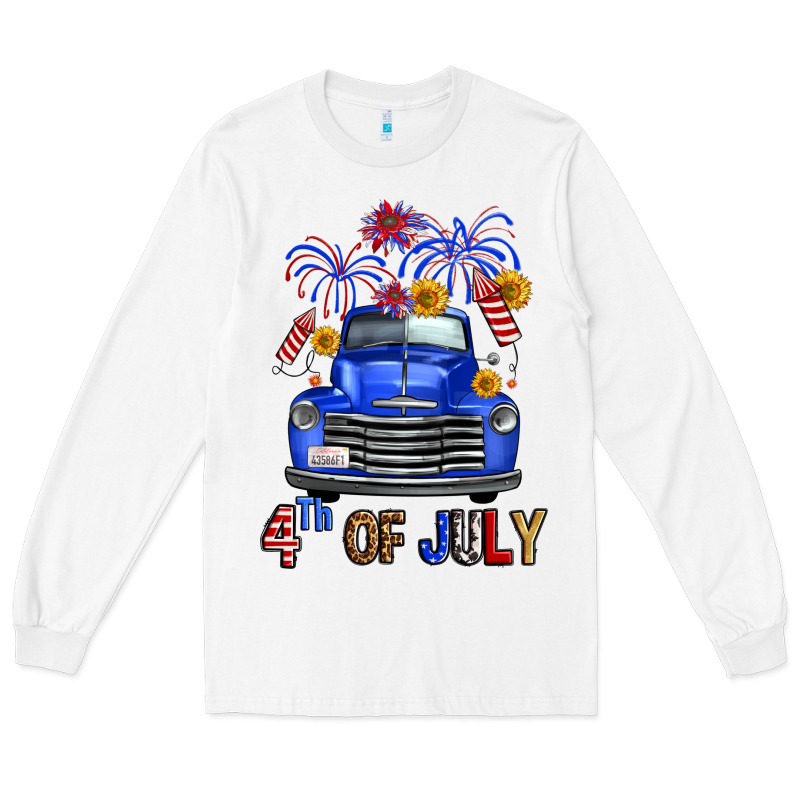 Western Fourth Of July Truck Long Sleeve Tee by FaDigitalArtStudio | Teevron
