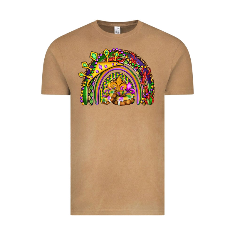 Mardi Gras Rainbow Vintage Tee by OliviaCreatesArt | Teevron