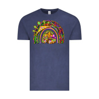 Vintage Denim mardi gras rainbow Vintage Tee - OliviaCreatesArt