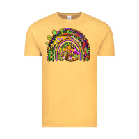 Vintage Mustard mardi gras rainbow Vintage Tee - OliviaCreatesArt