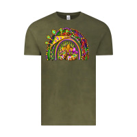 Vintage Olive mardi gras rainbow Vintage Tee - OliviaCreatesArt