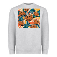 Heather Grey football smiley face Heavyweight Sweatshirt - BarkalooDesign