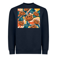 Navy football smiley face Heavyweight Sweatshirt - BarkalooDesign