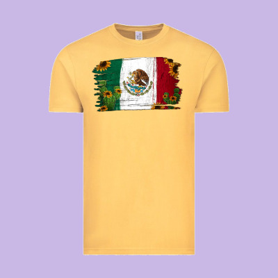 Cactus Sunflower Mexican Flag Vintage Tee Designed By Jasminsmagicworld