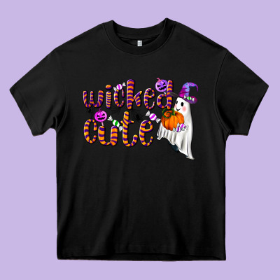 Wicked Cute Heavy Core Tee Designed By Nancycooperartshop