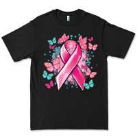 Black Breast Cancer ribbon Cancer Awareness Premium Tee - HowdyJamesFarm