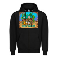 Black camping life tumbler Zipper Hoodie - BarkalooDesign