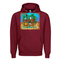 Burgundy camping life tumbler Zipper Hoodie - BarkalooDesign